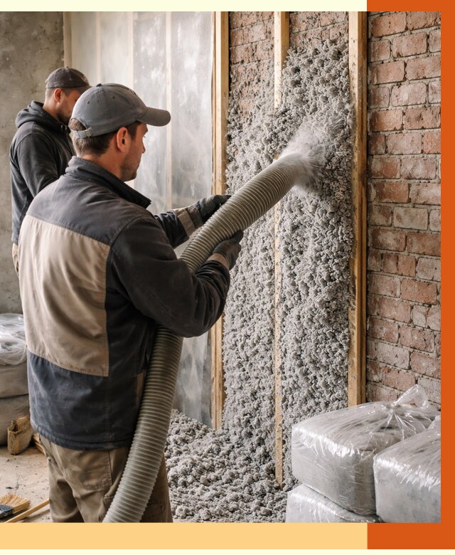 Утепление кирпичного дома эковатой в Миассе от 2390 руб./м² | ТепломастерМсс